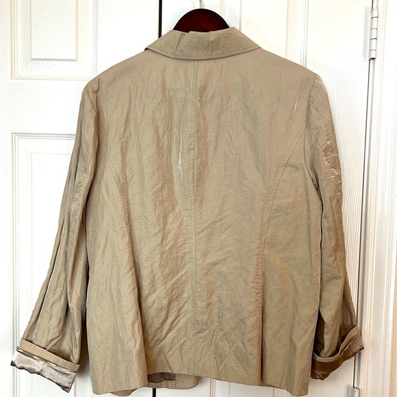 Chico’s long sleeve Jacket Blazer with metallic gold - Picture 3 of 9